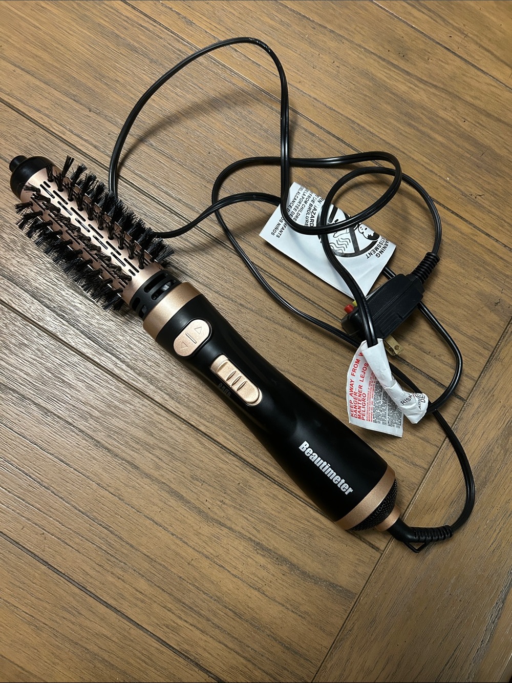 Black and Rose Gold Men’s Rotating Hot Air Brush